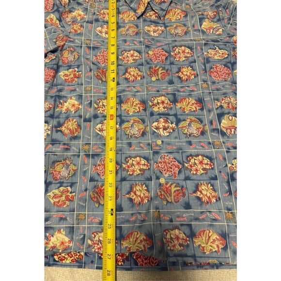 Reyn Spooner Size Medium Miles Fish Plant Hawaiian Vintage Men - Picture 3 of 5